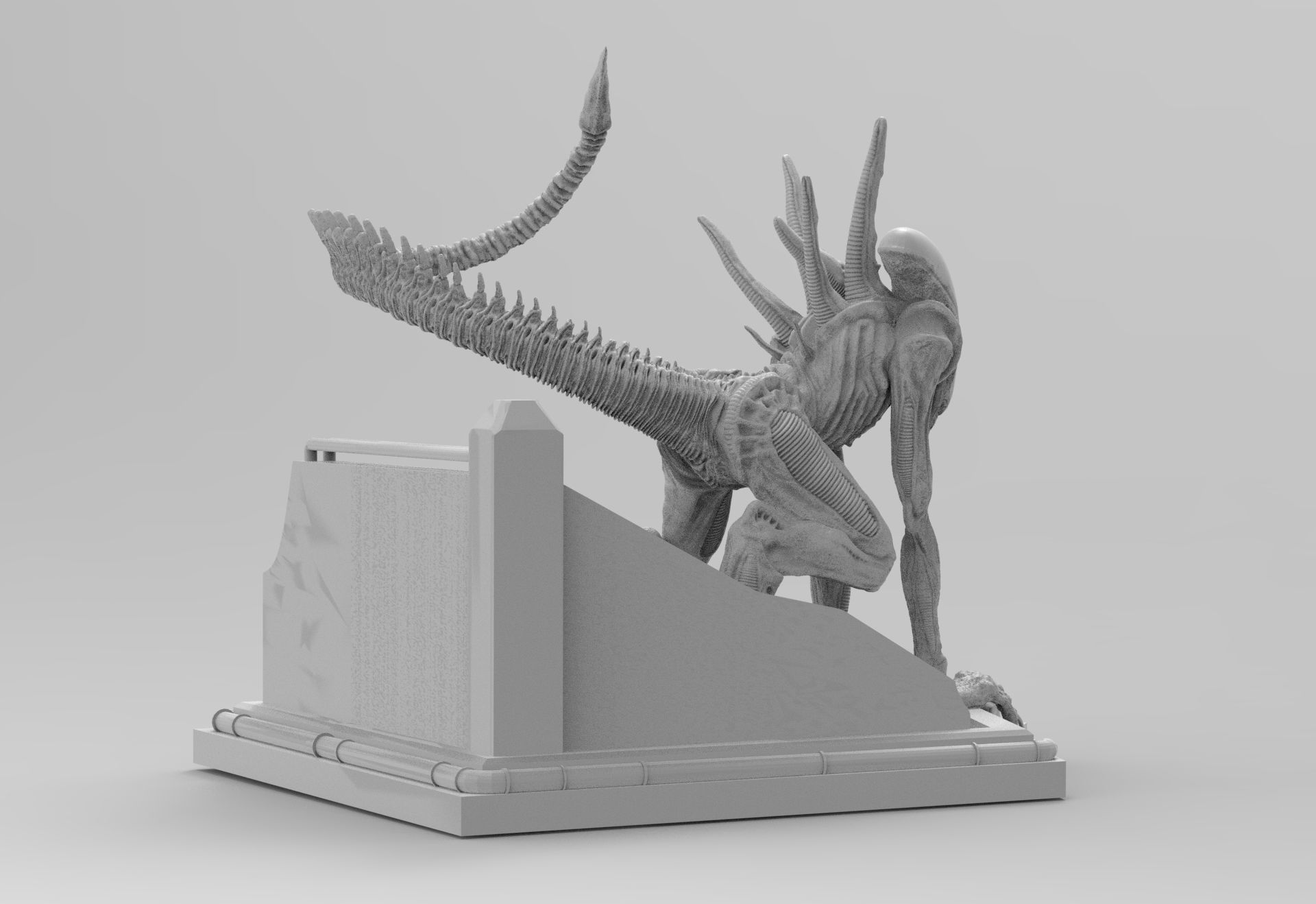 Alien Xenomorph Sewer Escape 3D Printing Diorama 3D print model_13