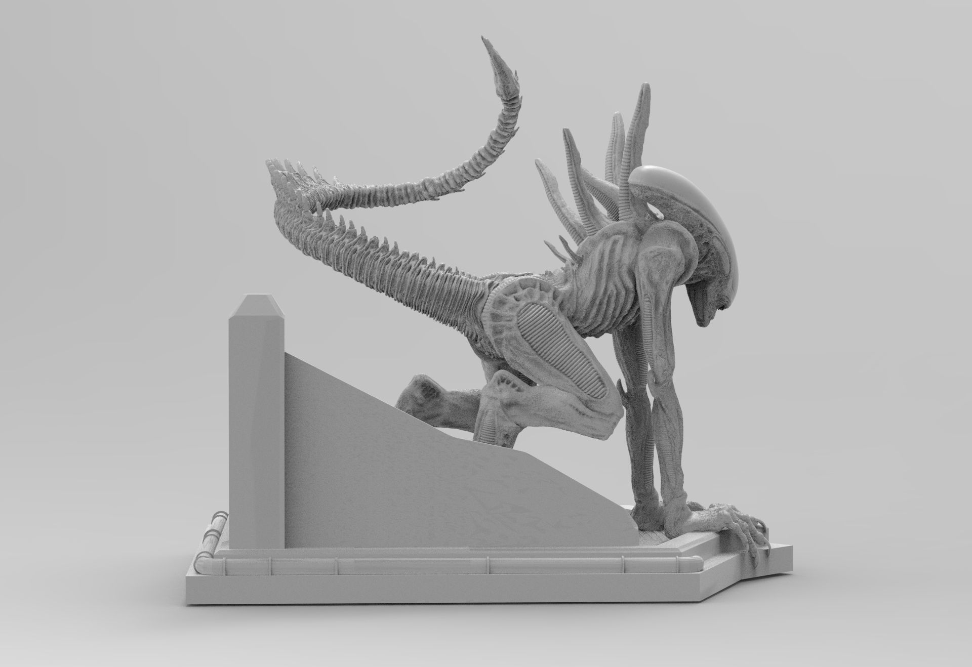 Alien Xenomorph Sewer Escape 3D Printing Diorama 3D print model_21