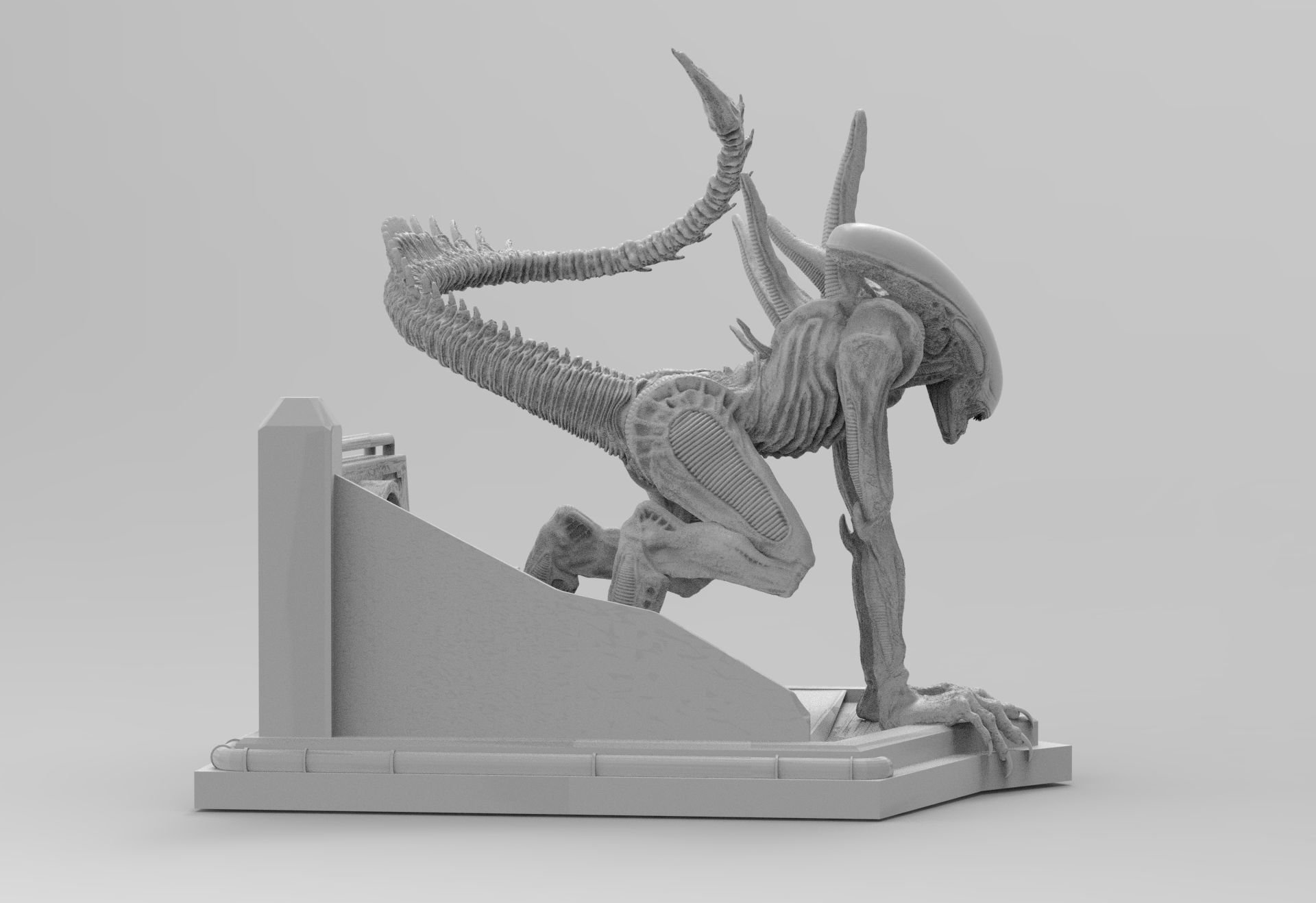 Alien Xenomorph Sewer Escape 3D Printing Diorama 3D print model_24