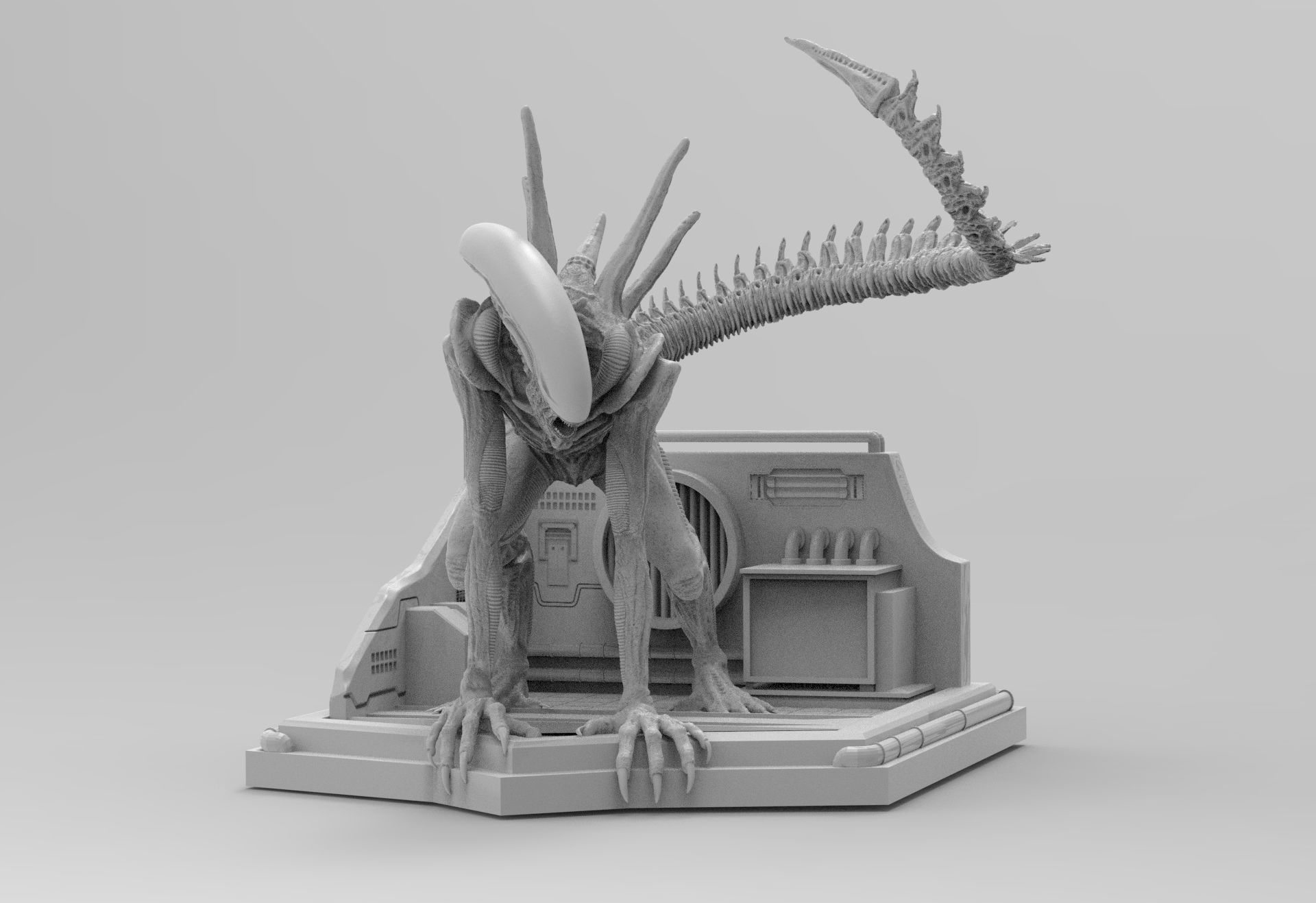 Alien Xenomorph Sewer Escape 3D Printing Diorama 3D print model_43