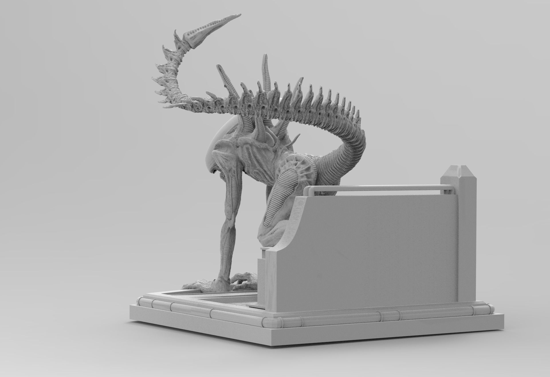 Alien Xenomorph Sewer Escape 3D Printing Diorama 3D print model_65