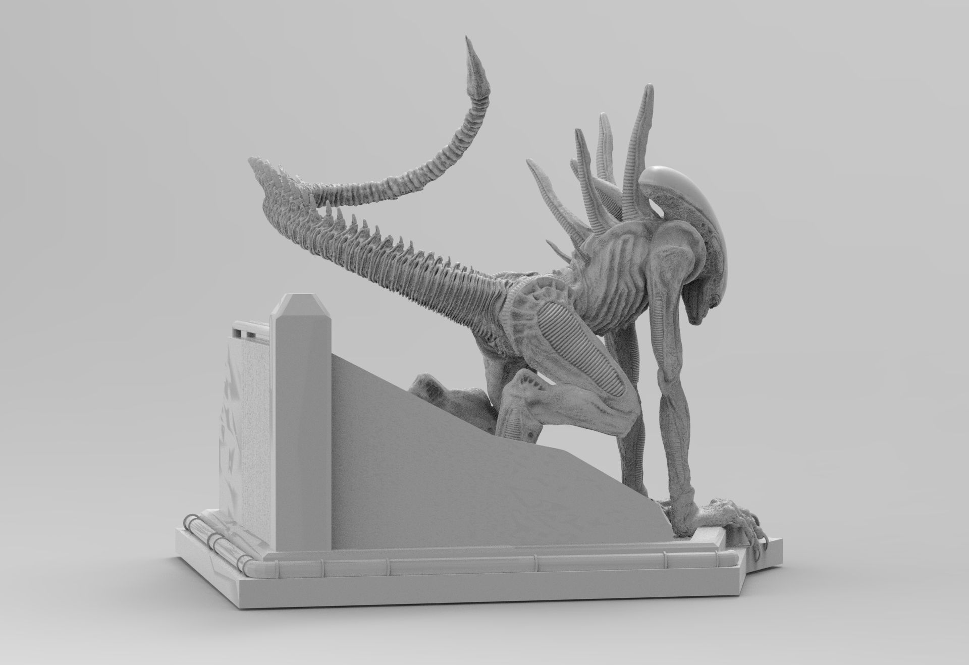 Alien Xenomorph Sewer Escape 3D Printing Diorama 3D print model_19