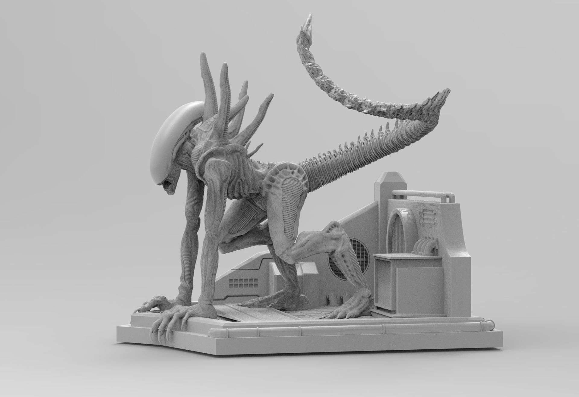 Alien Xenomorph Sewer Escape 3D Printing Diorama 3D print model_56