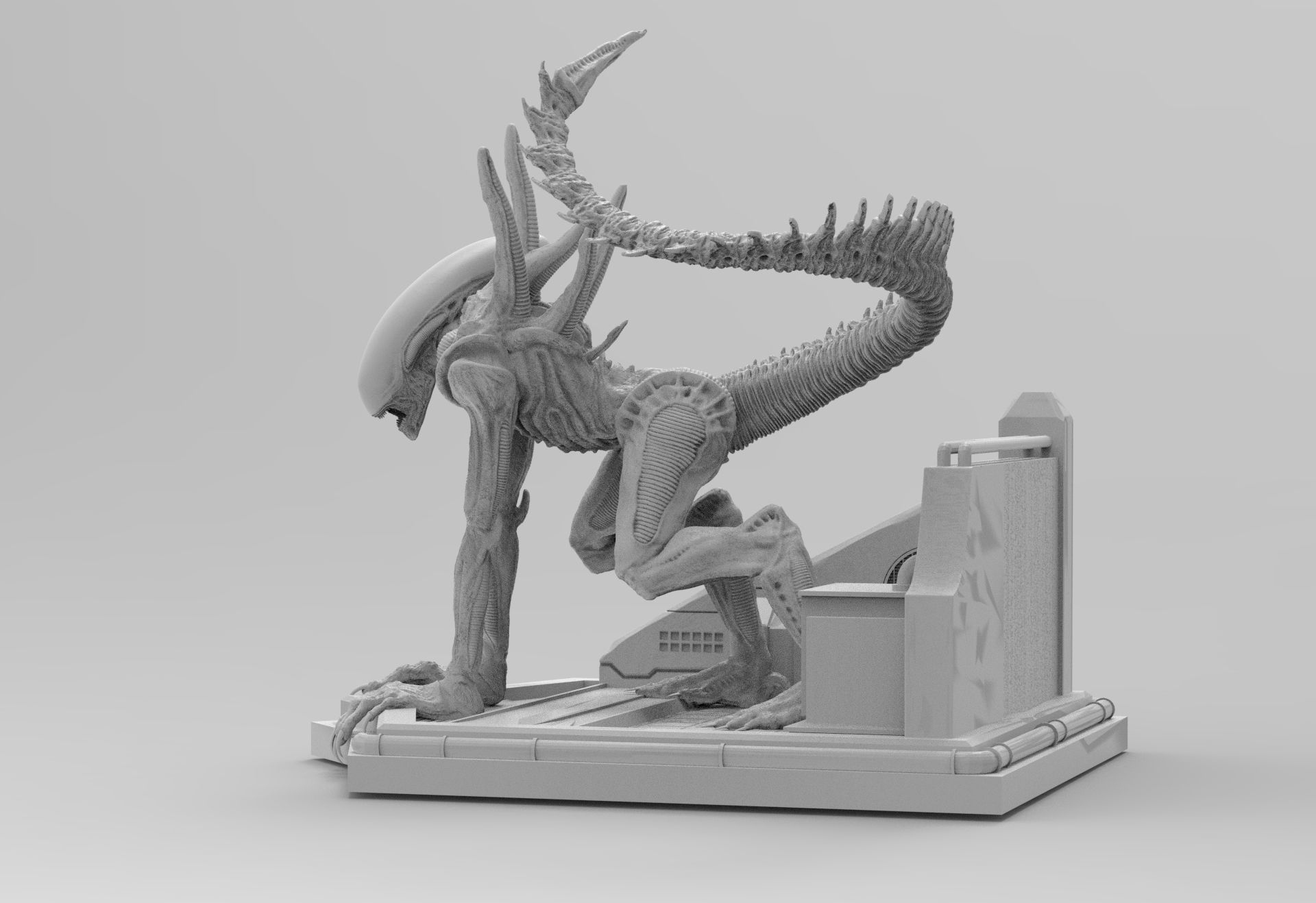 Alien Xenomorph Sewer Escape 3D Printing Diorama 3D print model_14
