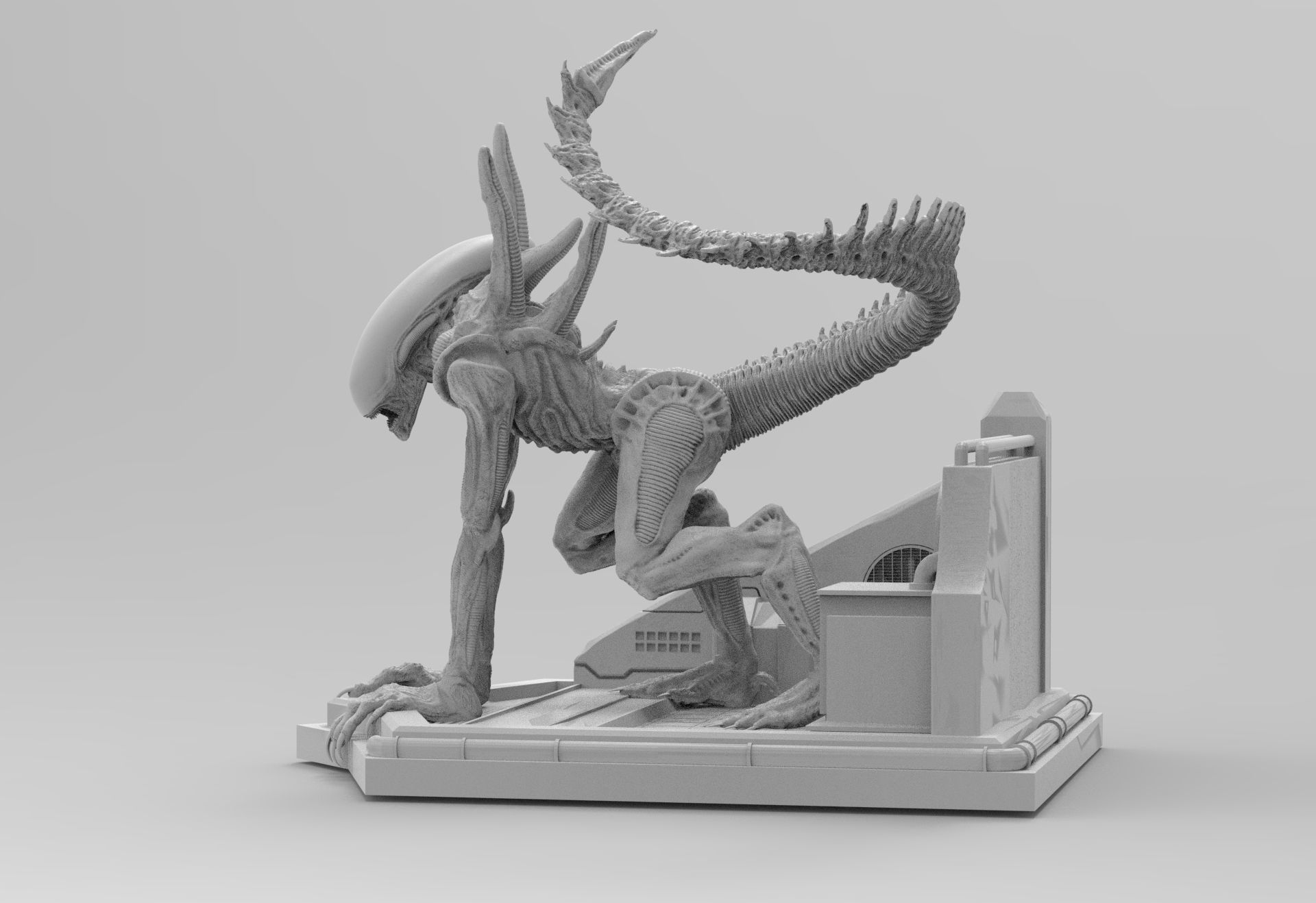 Alien Xenomorph Sewer Escape 3D Printing Diorama 3D print model_8
