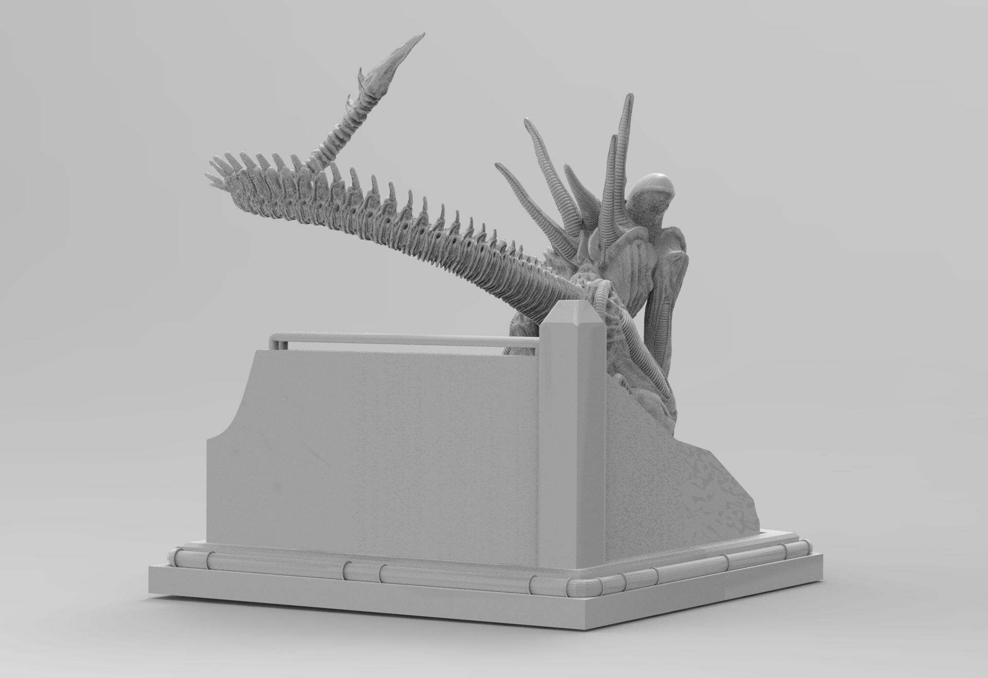 Alien Xenomorph Sewer Escape 3D Printing Diorama 3D print model_75