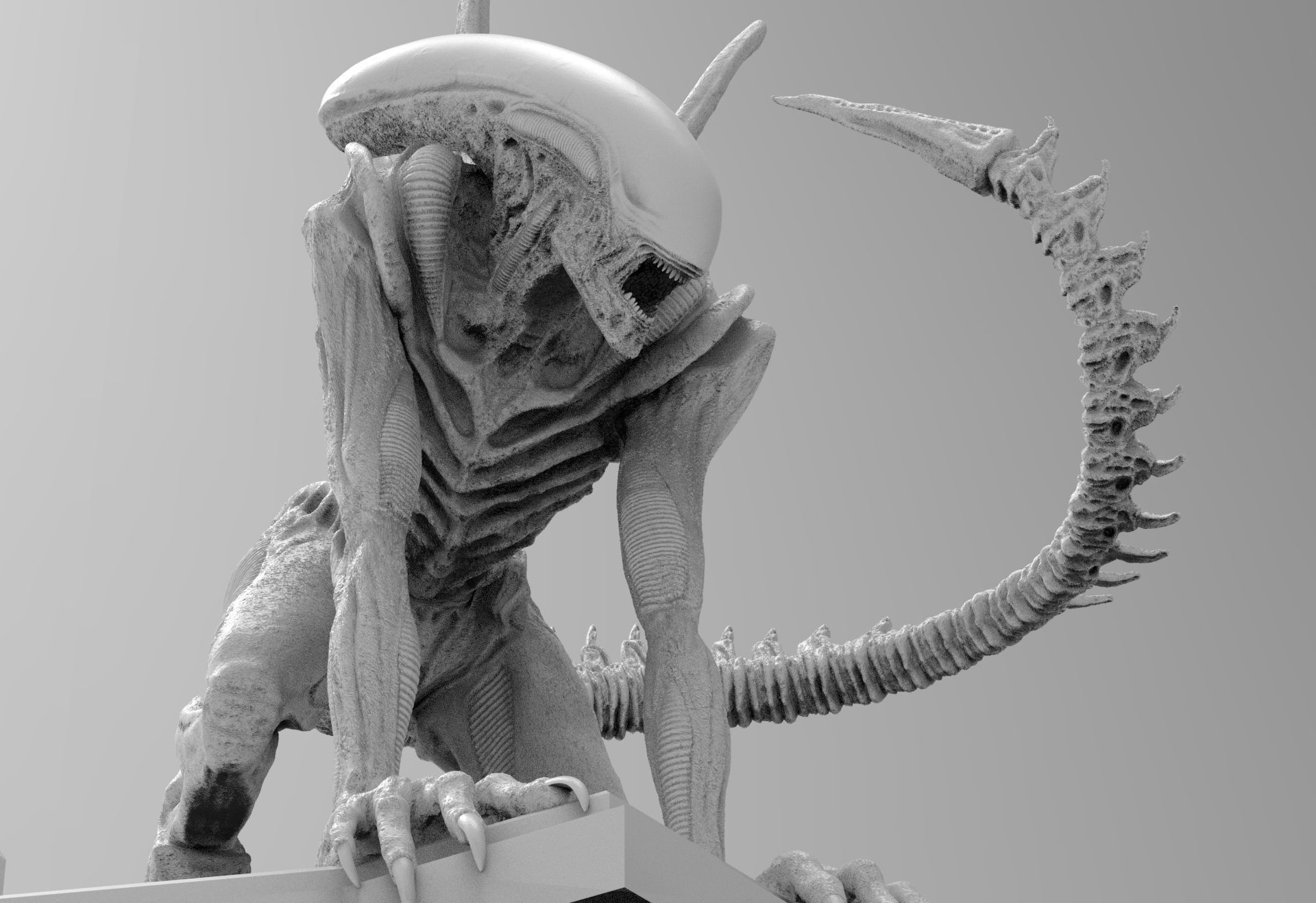 Alien Xenomorph Sewer Escape 3D Printing Diorama 3D print model_0