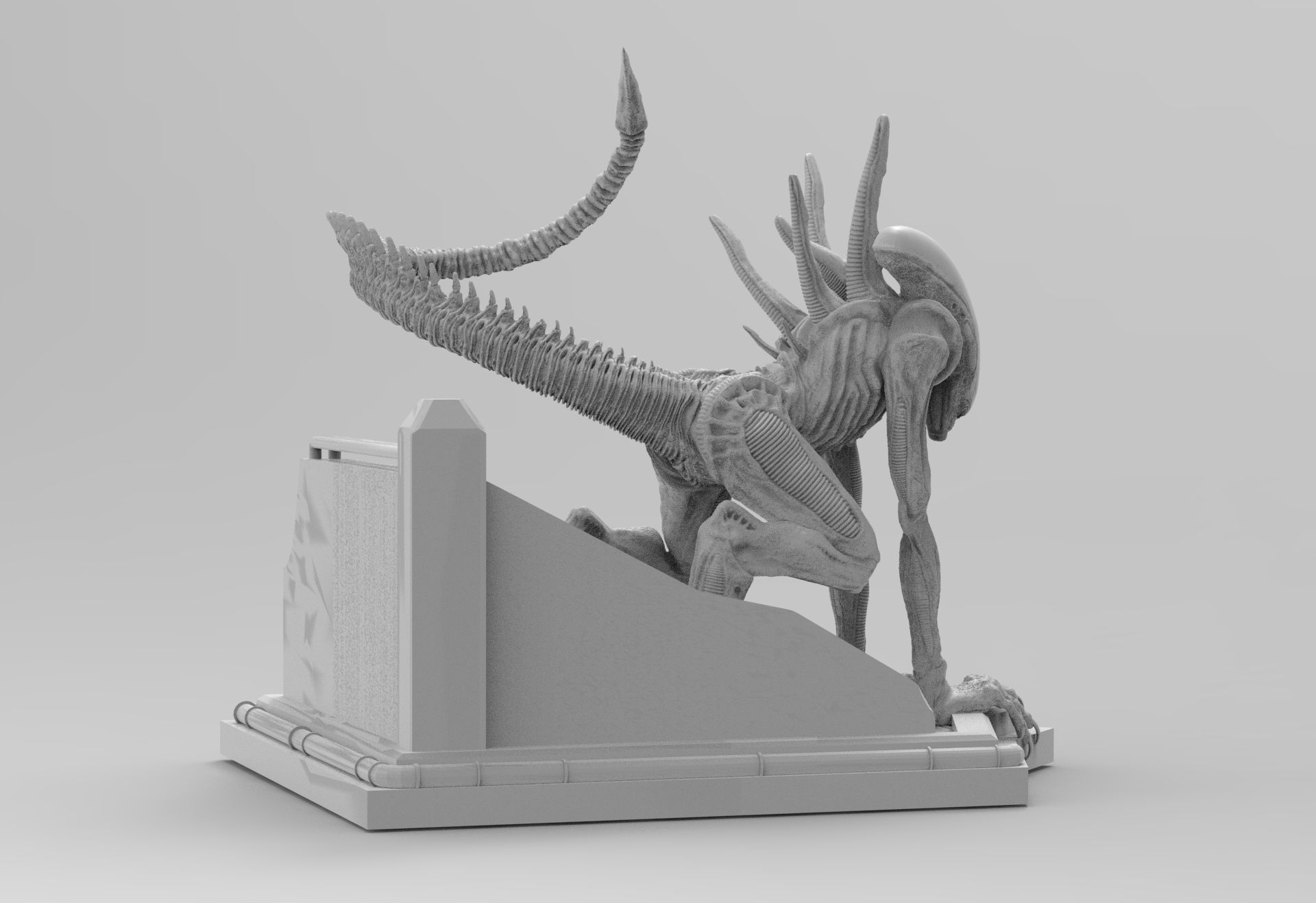 Alien Xenomorph Sewer Escape 3D Printing Diorama 3D print model_16