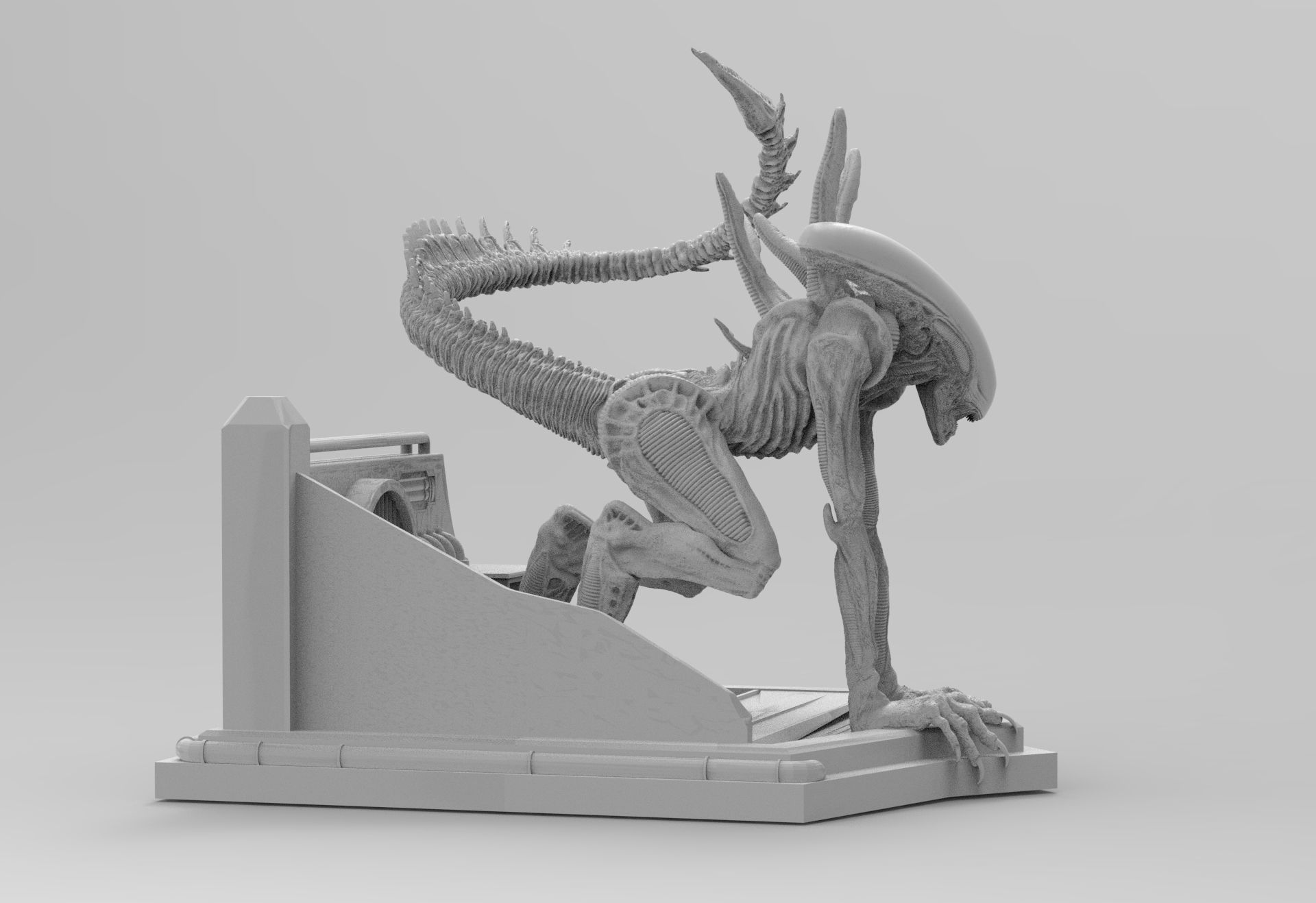 Alien Xenomorph Sewer Escape 3D Printing Diorama 3D print model_23