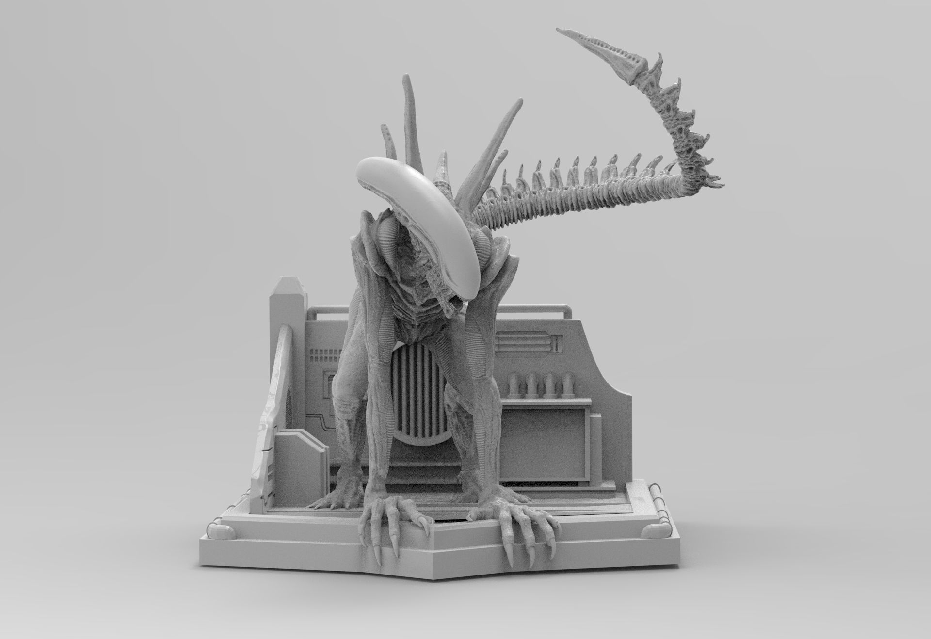Alien Xenomorph Sewer Escape 3D Printing Diorama 3D print model_40