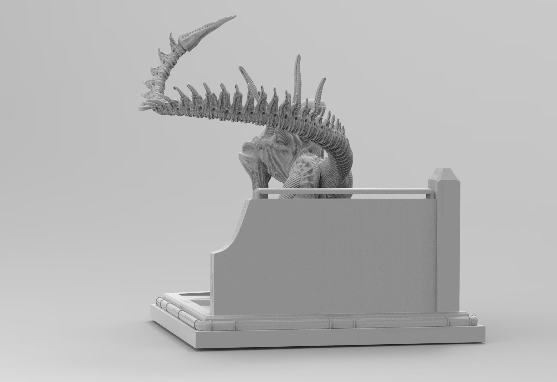 Alien Xenomorph Sewer Escape 3D Printing Diorama 3D print model_63