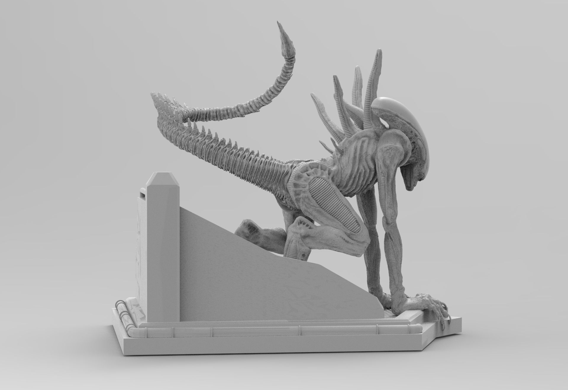 Alien Xenomorph Sewer Escape 3D Printing Diorama 3D print model_20