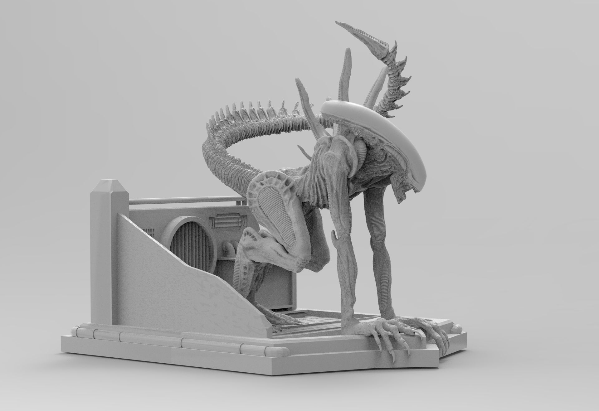 Alien Xenomorph Sewer Escape 3D Printing Diorama 3D print model_30