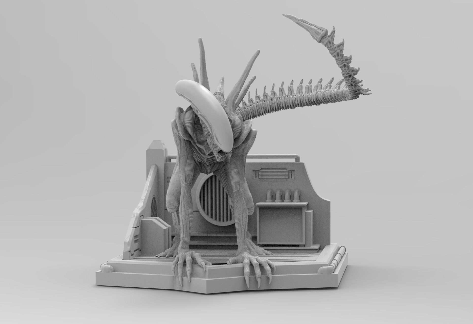 Alien Xenomorph Sewer Escape 3D Printing Diorama 3D print model_41