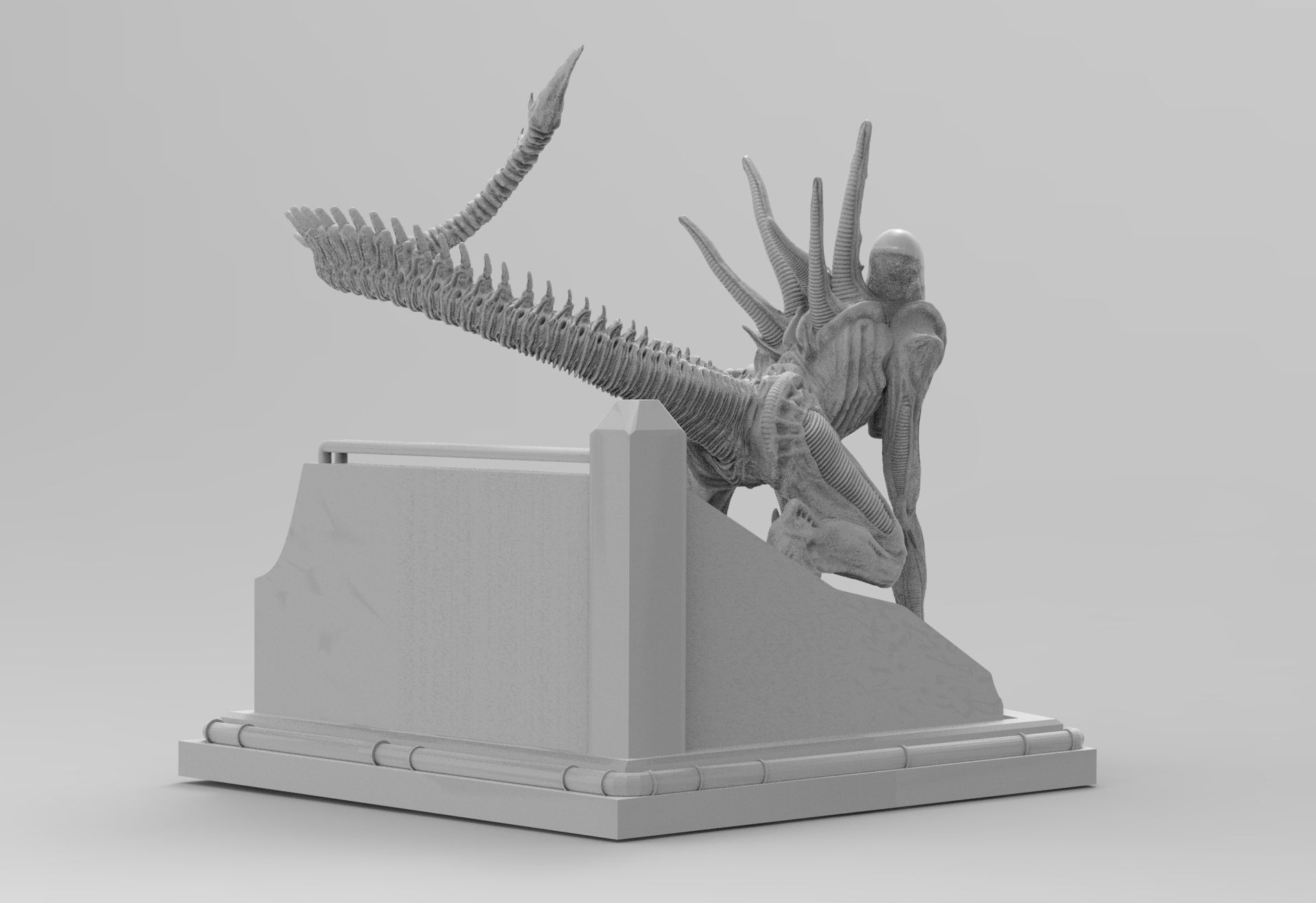 Alien Xenomorph Sewer Escape 3D Printing Diorama 3D print model_79