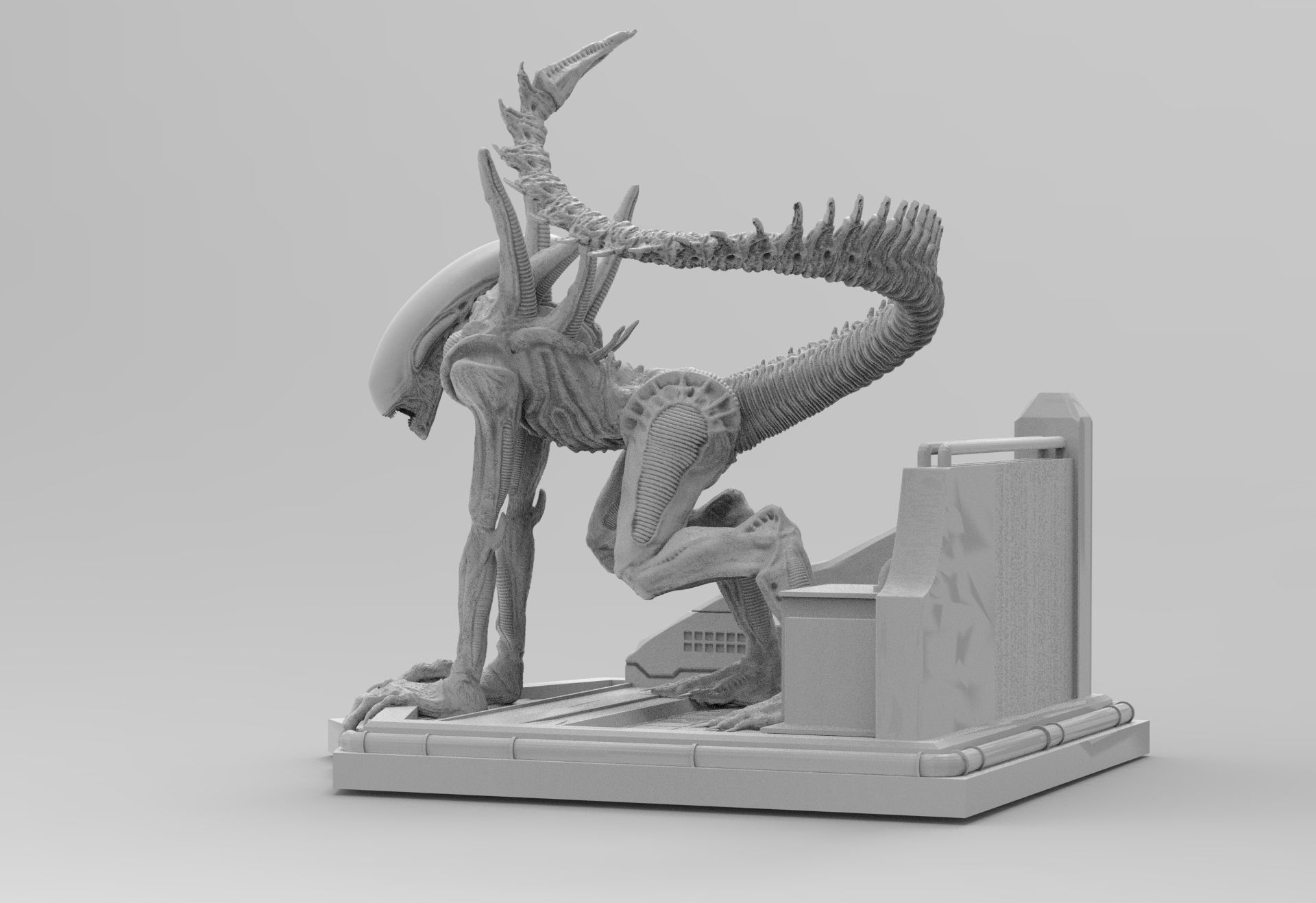 Alien Xenomorph Sewer Escape 3D Printing Diorama 3D print model_18