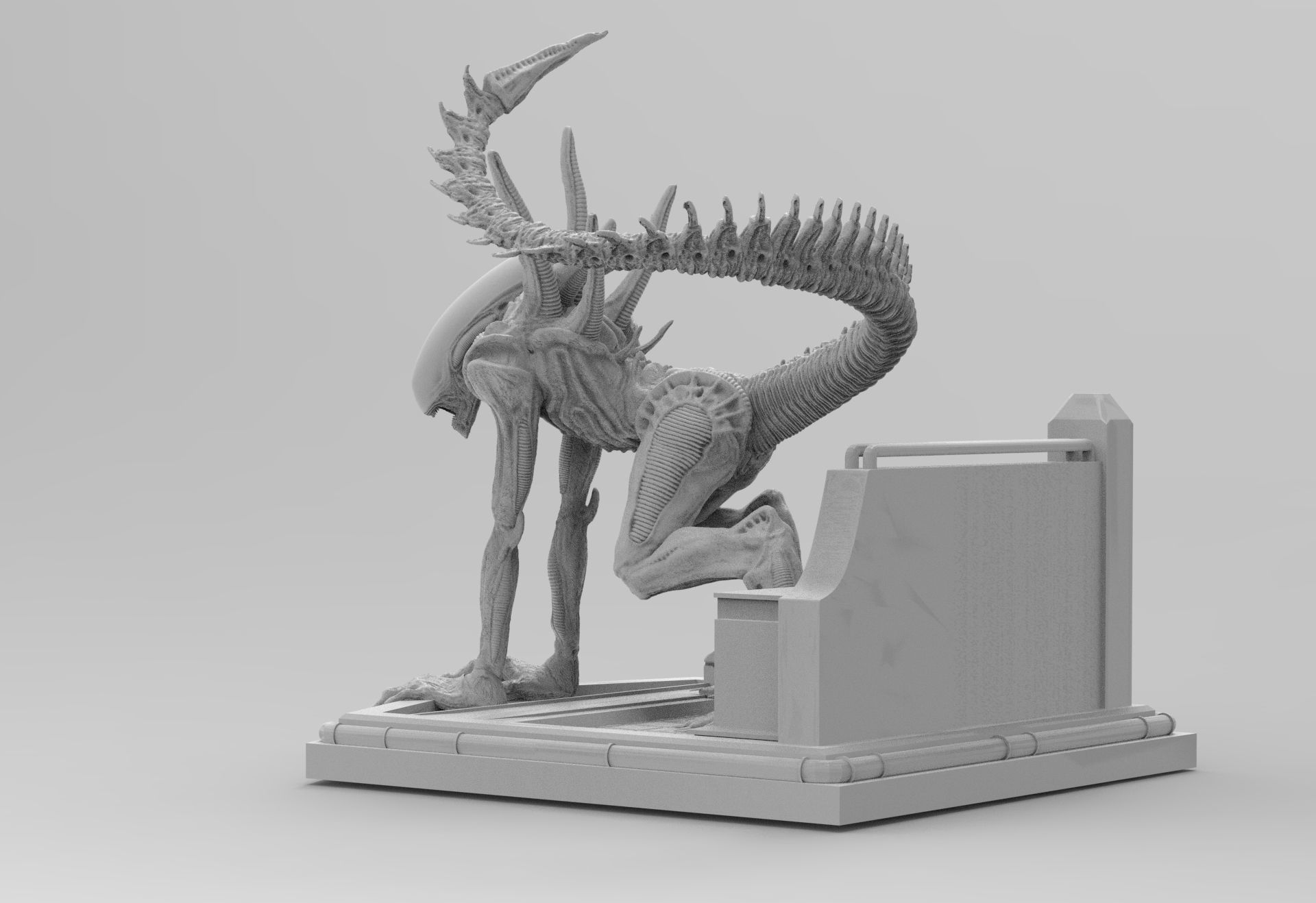 Alien Xenomorph Sewer Escape 3D Printing Diorama 3D print model_15