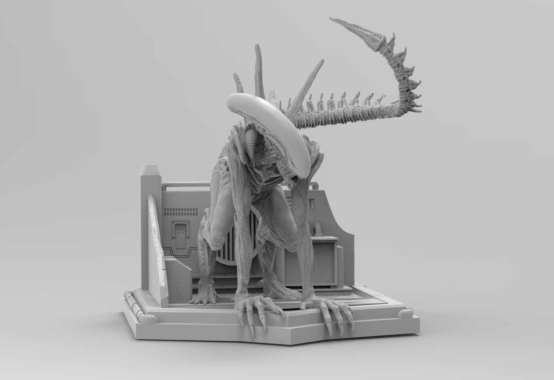 Alien Xenomorph Sewer Escape 3D Printing Diorama 3D print model_39