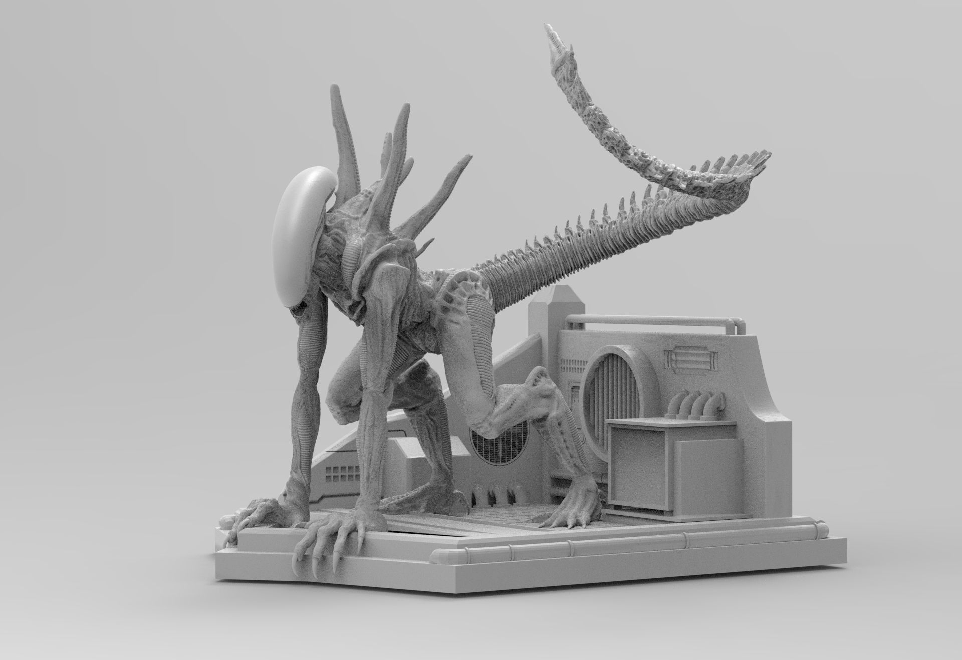 Alien Xenomorph Sewer Escape 3D Printing Diorama 3D print model_54