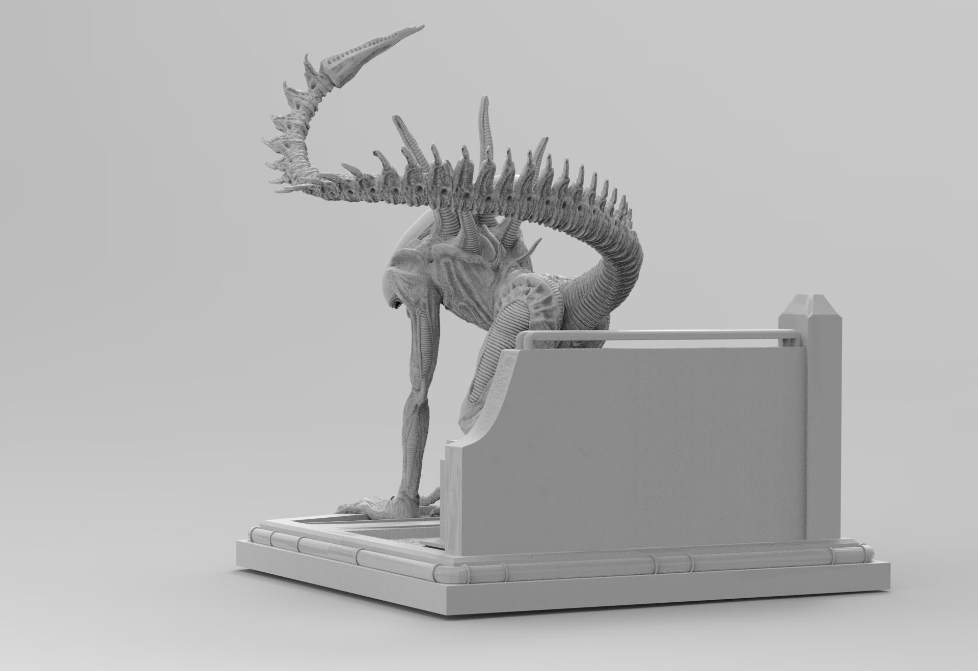 Alien Xenomorph Sewer Escape 3D Printing Diorama 3D print model_64