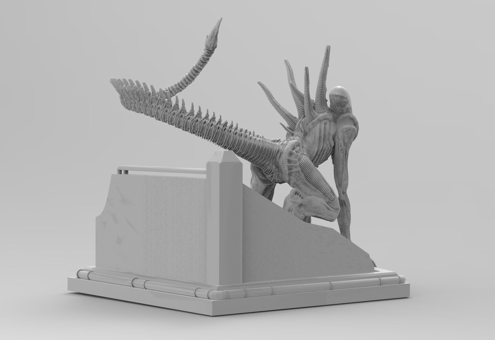 Alien Xenomorph Sewer Escape 3D Printing Diorama 3D print model_78