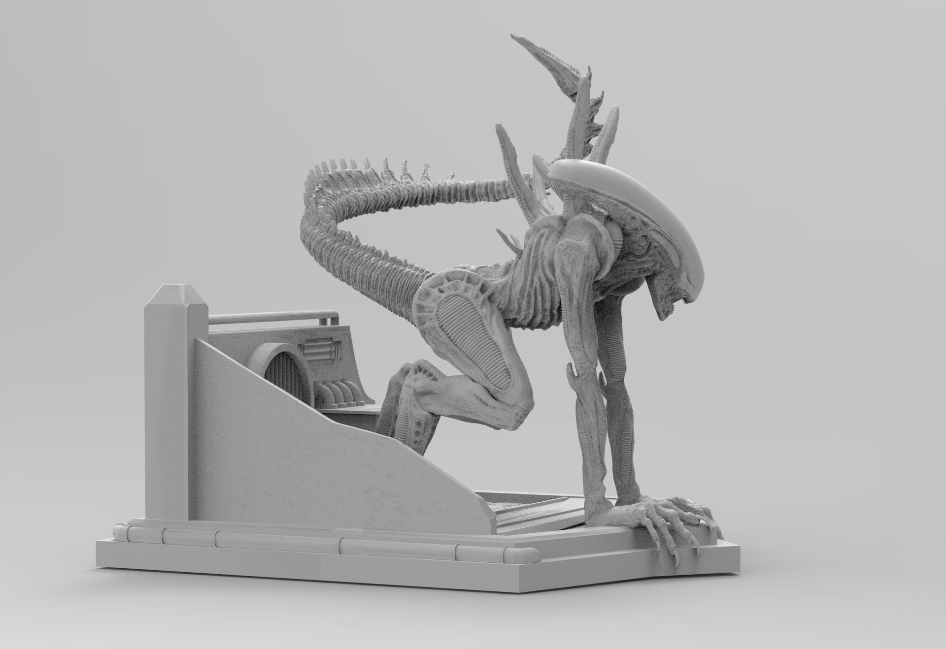 Alien Xenomorph Sewer Escape 3D Printing Diorama 3D print model_28