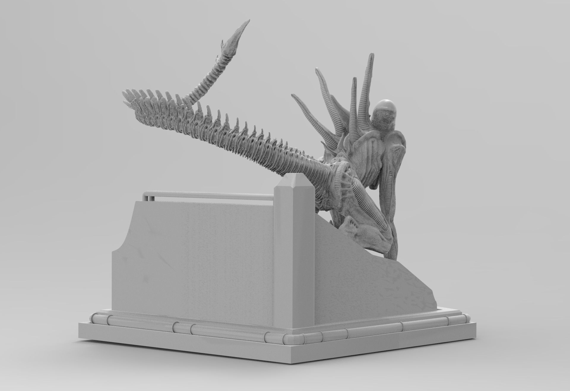 Alien Xenomorph Sewer Escape 3D Printing Diorama 3D print model_77