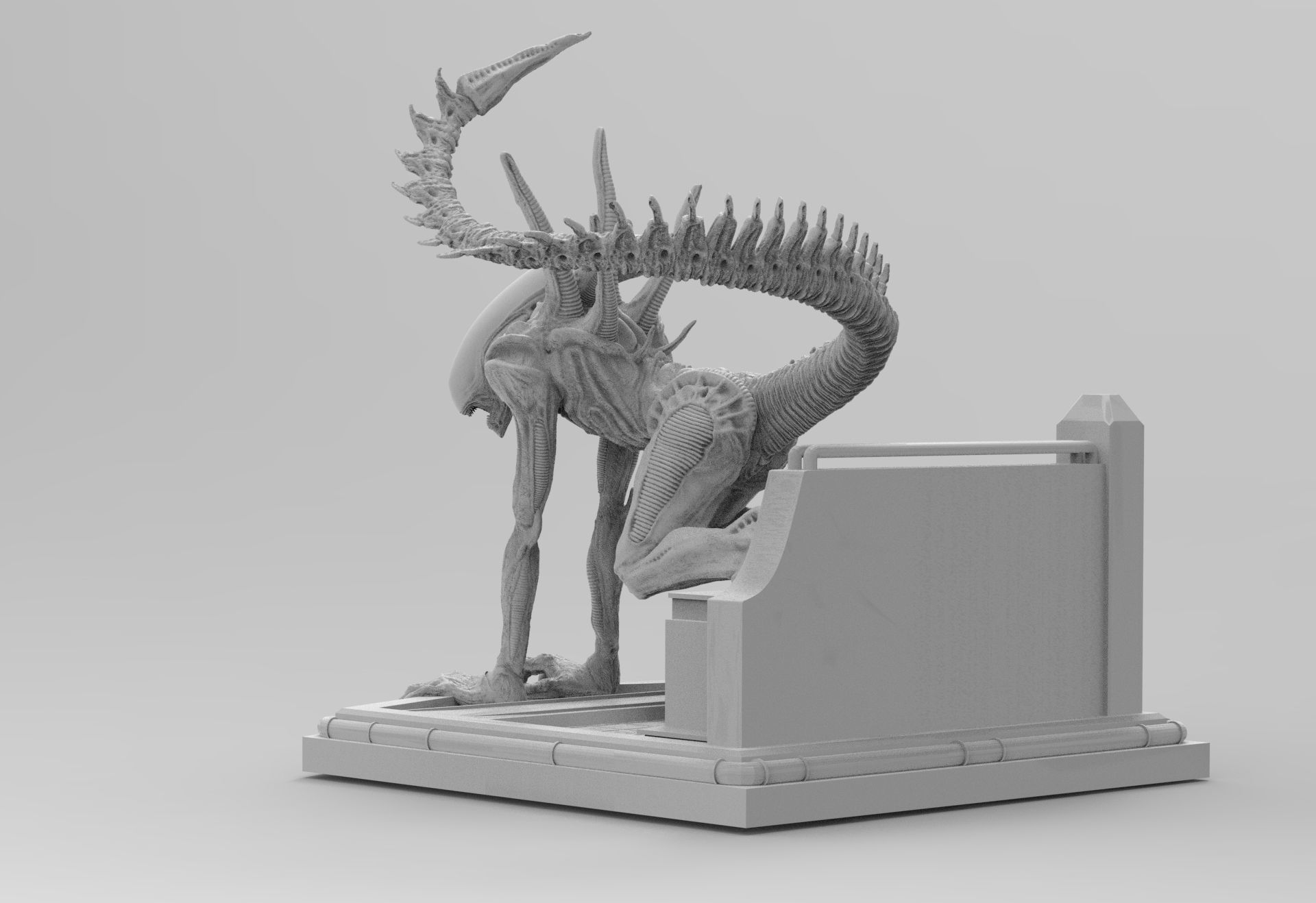 Alien Xenomorph Sewer Escape 3D Printing Diorama 3D print model_60