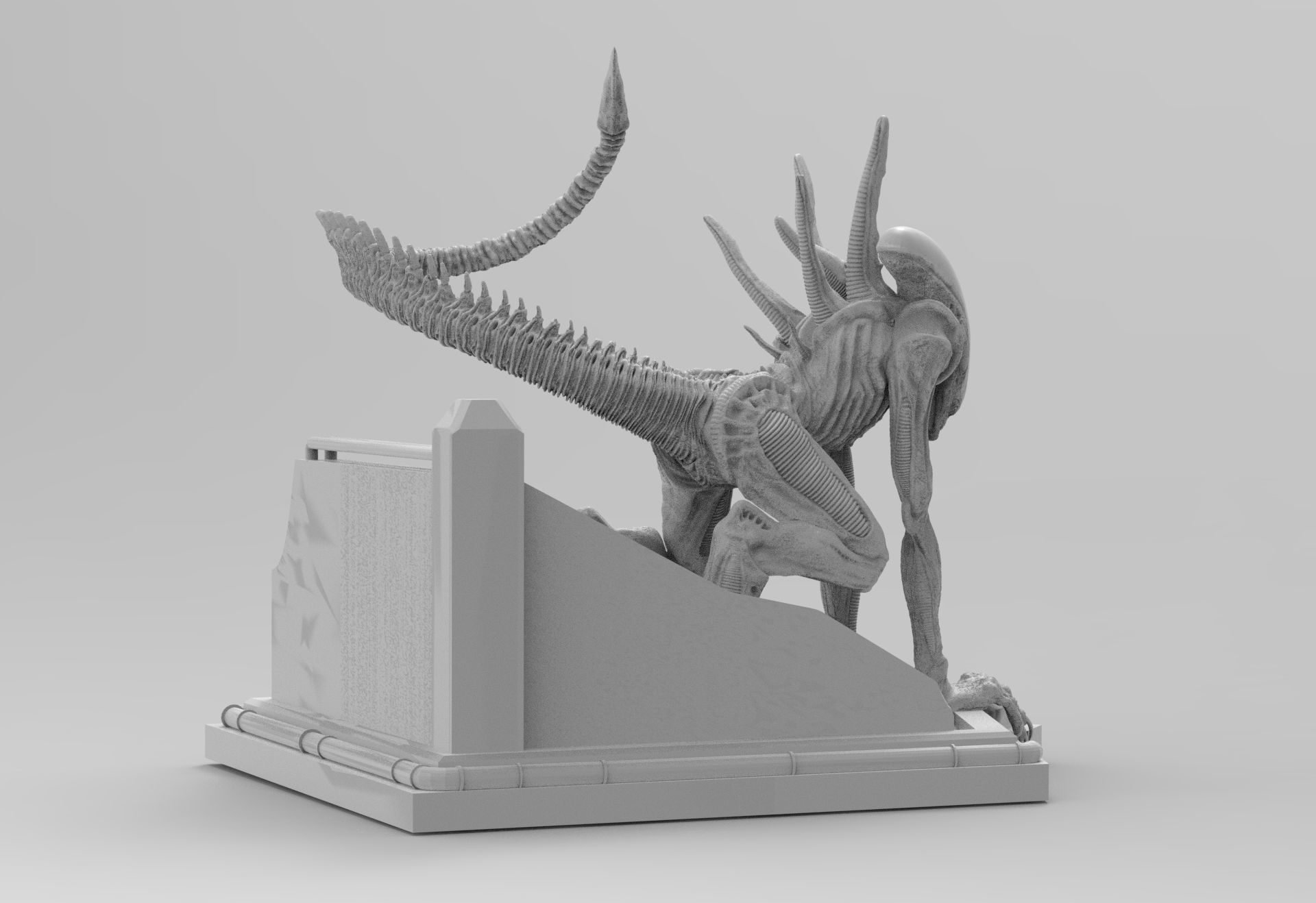 Alien Xenomorph Sewer Escape 3D Printing Diorama 3D print model_17