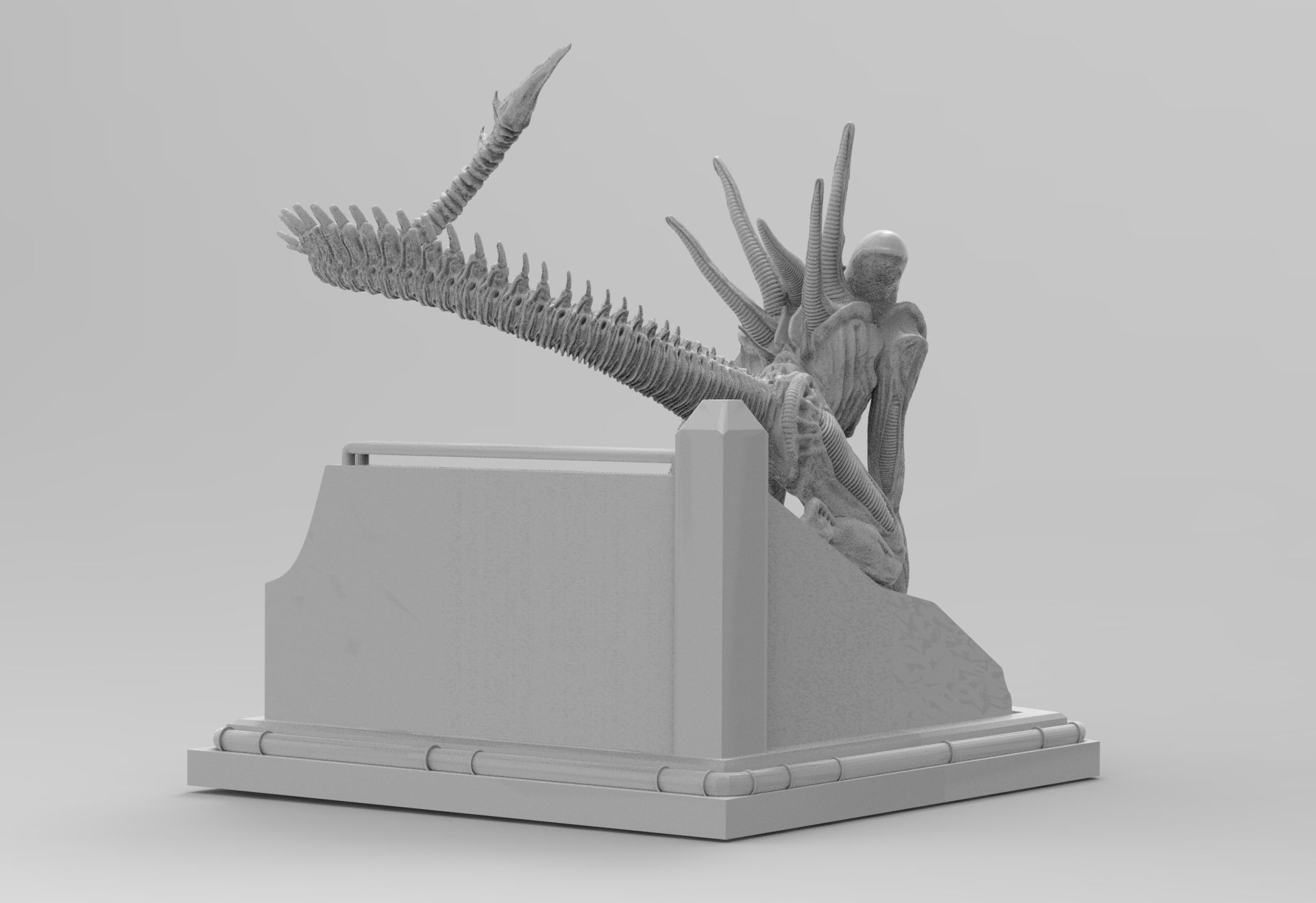 Alien Xenomorph Sewer Escape 3D Printing Diorama 3D print model_76