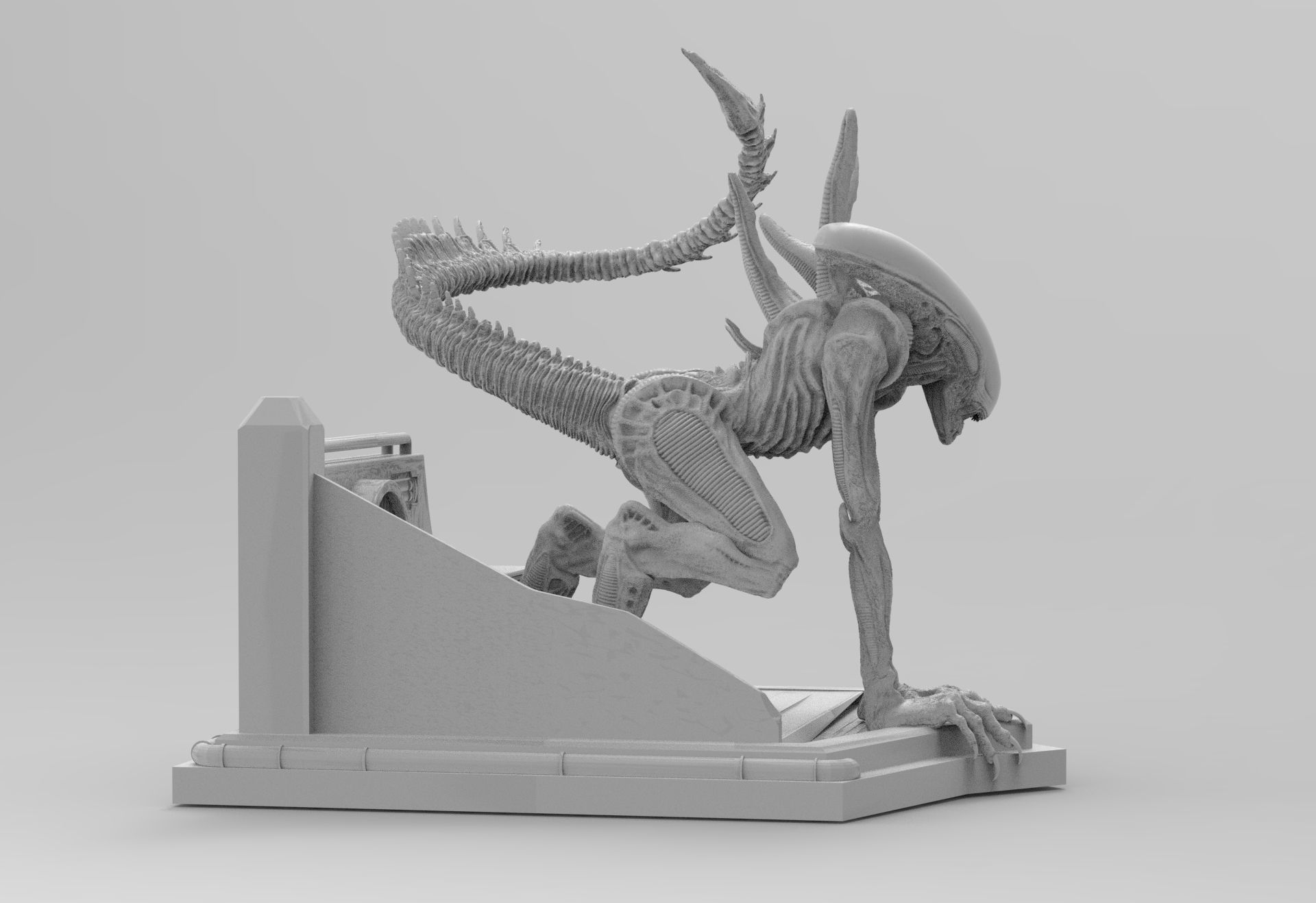 Alien Xenomorph Sewer Escape 3D Printing Diorama 3D print model_25