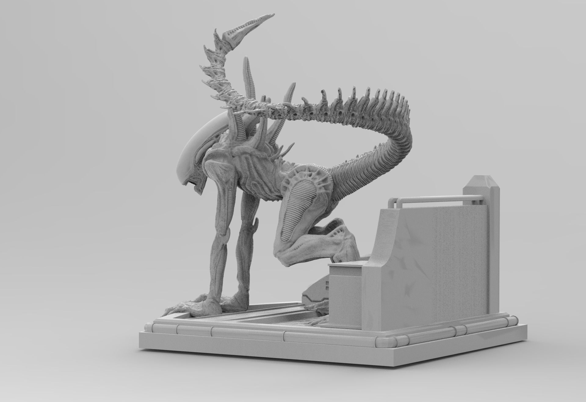 Alien Xenomorph Sewer Escape 3D Printing Diorama 3D print model_11