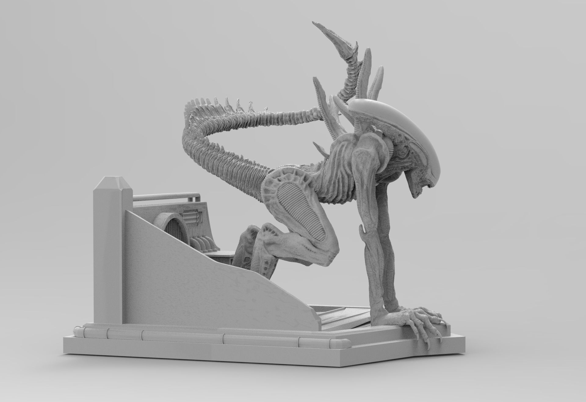 Alien Xenomorph Sewer Escape 3D Printing Diorama 3D print model_27