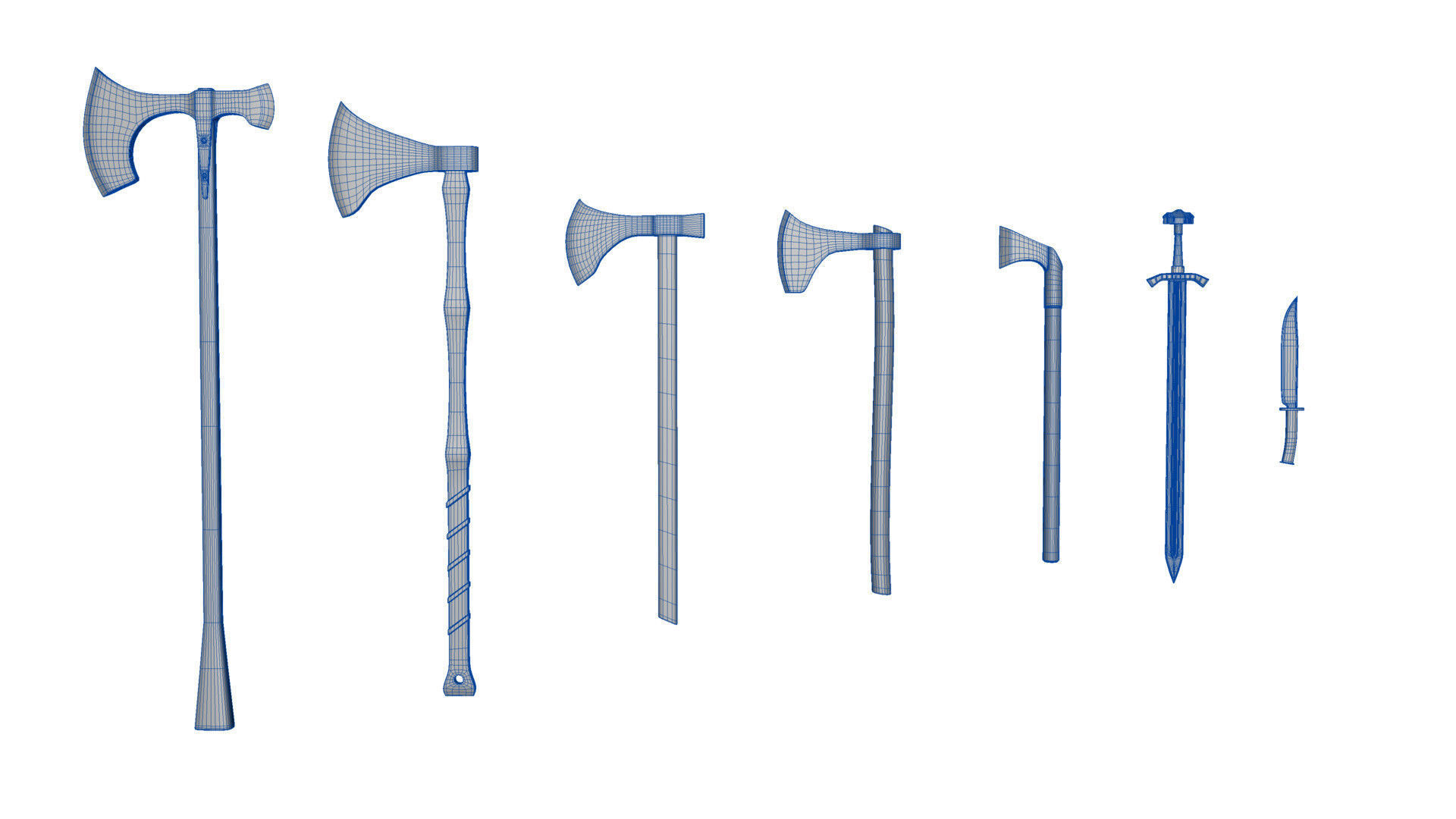 Nordic Weapons Pack Low-poly 3D model_7
