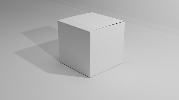 cardboard square box for packaging Free low-poly 3D model