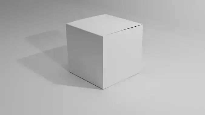 cardboard square box for packaging Free low-poly 3D model