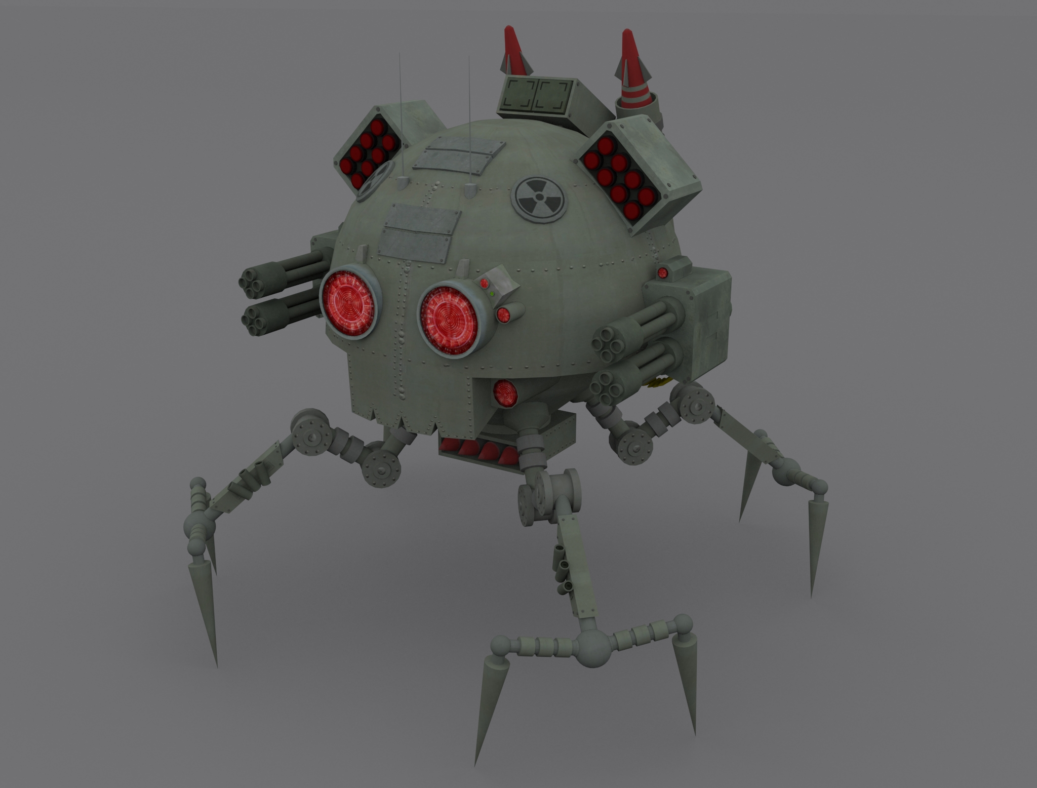 Robot with arms and legs 3D model_1