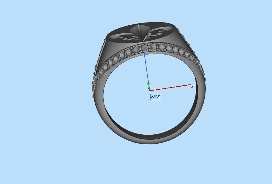 ring with stones and fleur-de-lis 3D print model_30