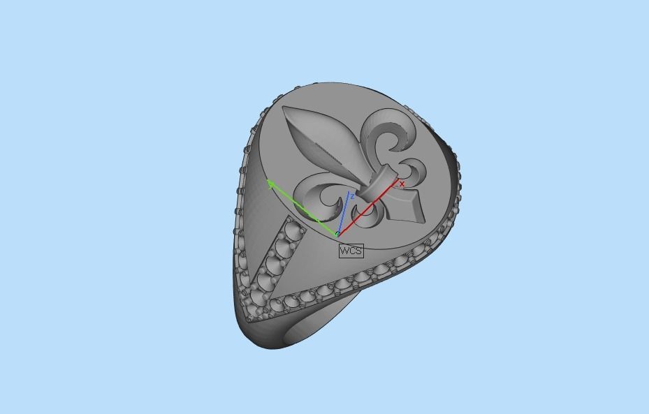 ring with stones and fleur-de-lis 3D print model_37