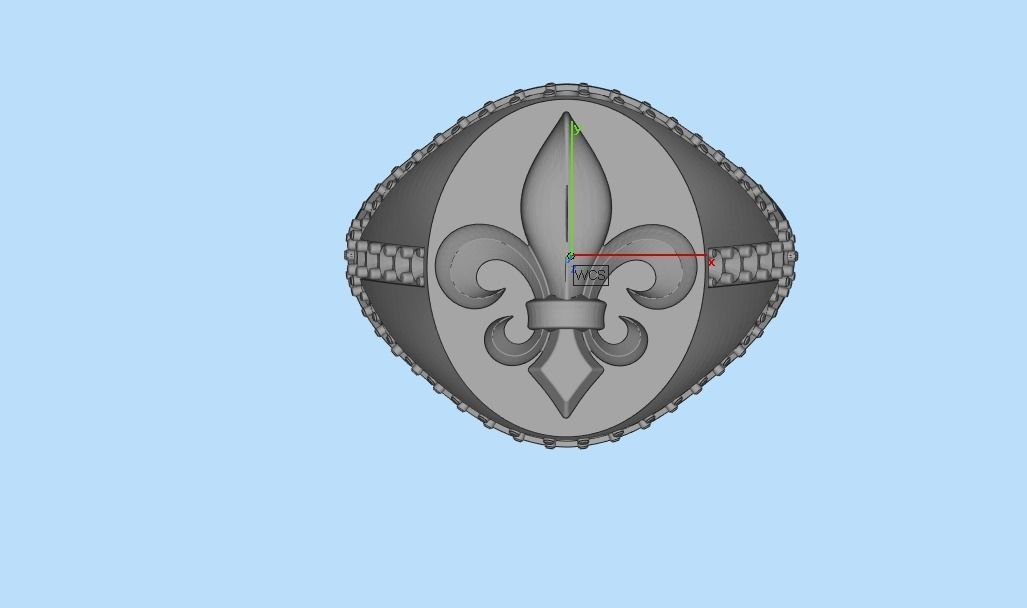 ring with stones and fleur-de-lis 3D print model_32