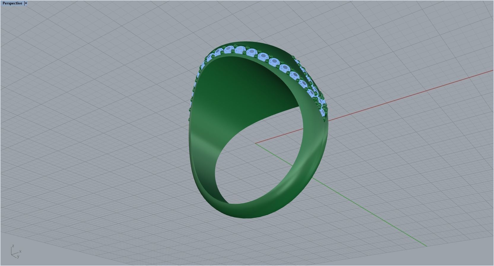 ring with stones and fleur-de-lis 3D print model_24