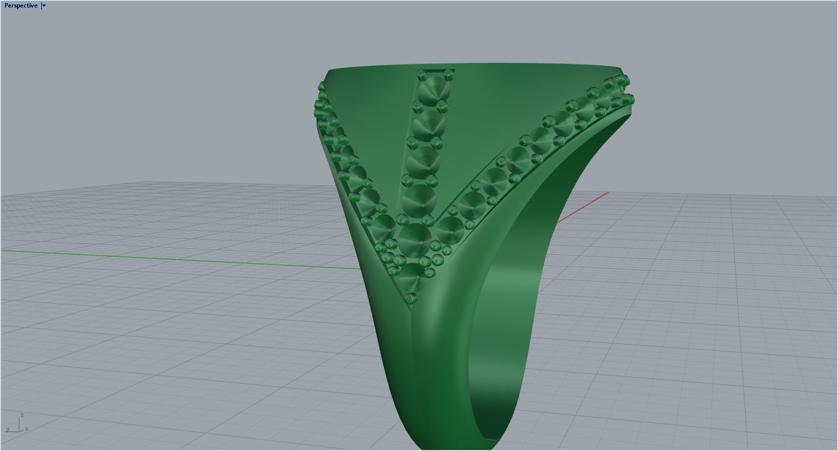 ring with stones and fleur-de-lis 3D print model_26