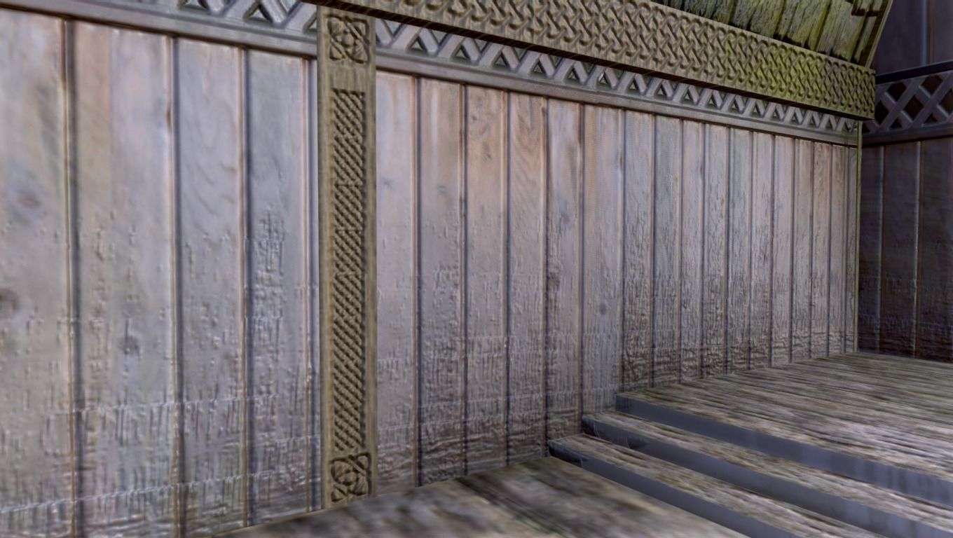 Ancient Viking Longhouse Low-poly 3D model_4