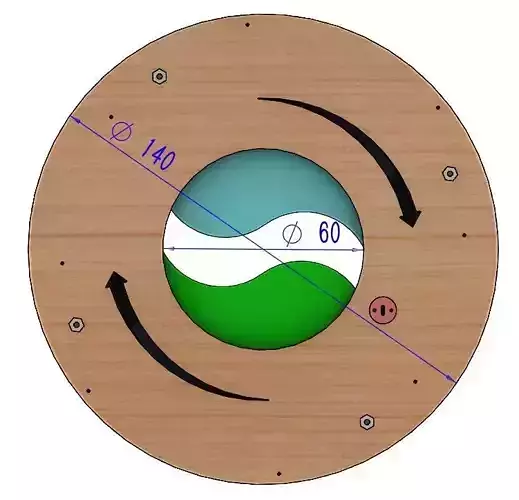 LS2BLROD60A Mechanical taiji shutter aperture iris laser cut 