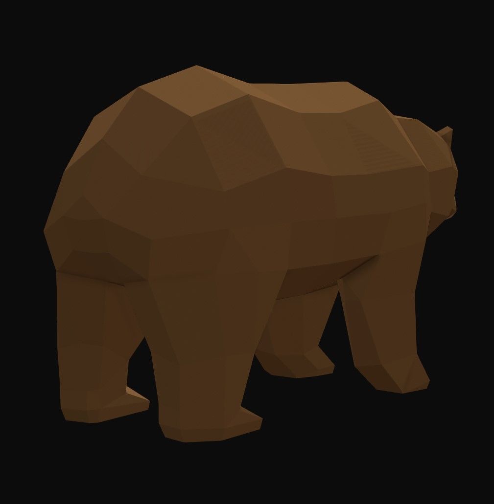 Bear Rigged Low Poly Low-poly 3D model_3