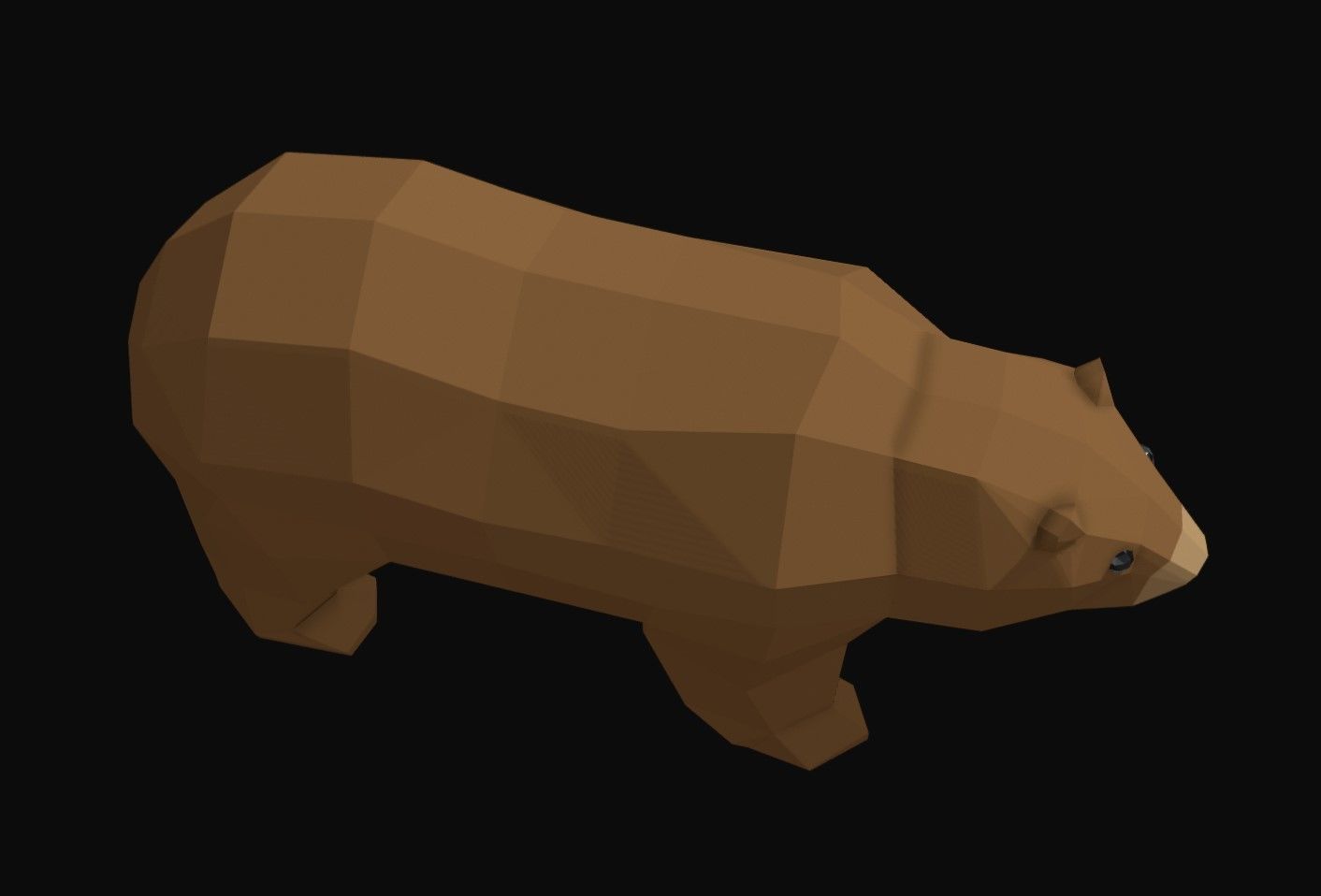 Bear Rigged Low Poly Low-poly 3D model_2
