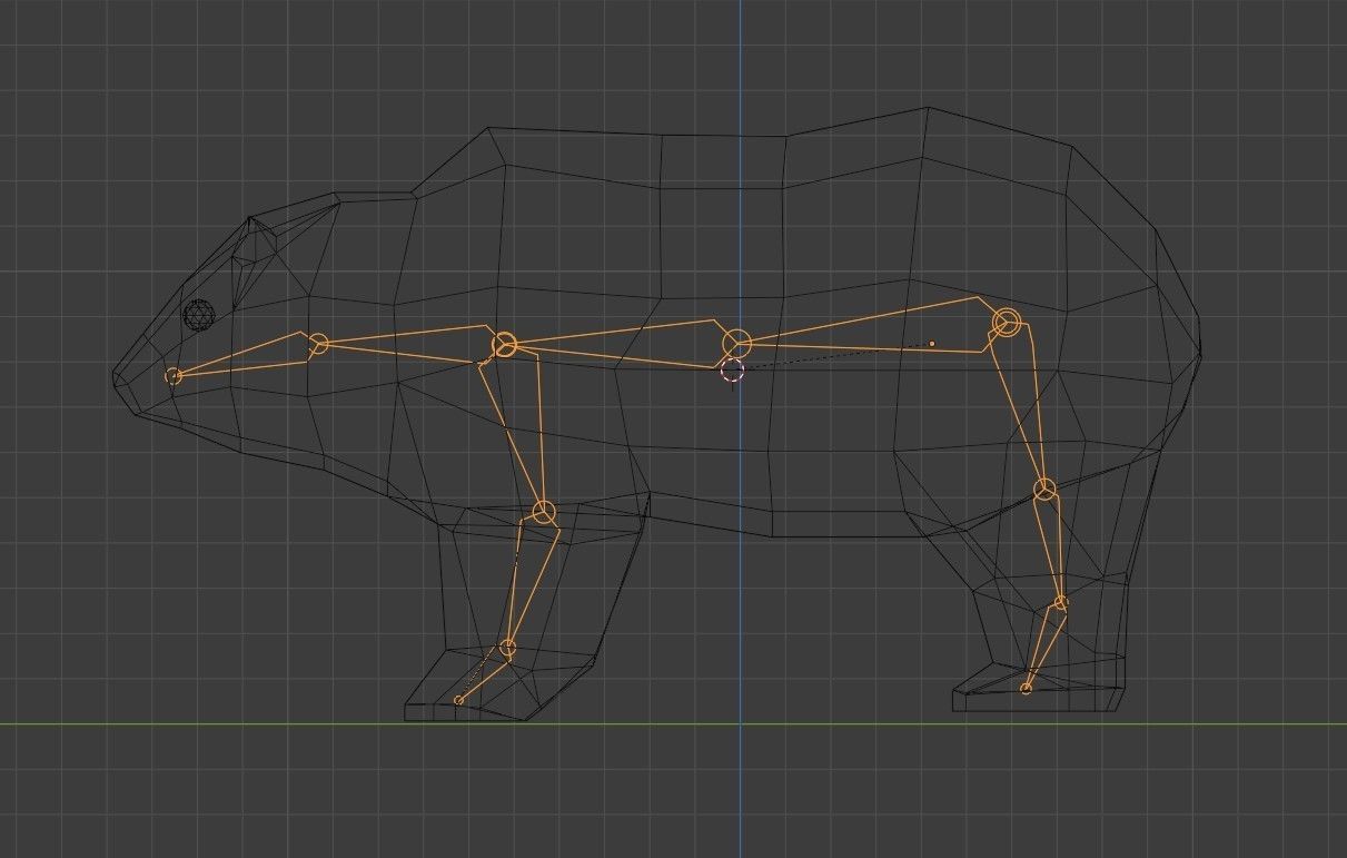 Bear Rigged Low Poly Low-poly 3D model_7