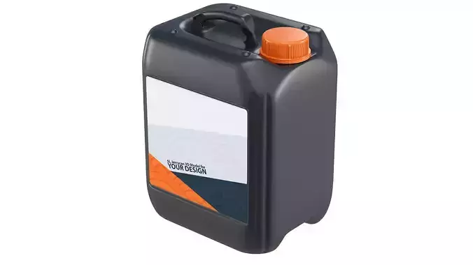 5L Plastic Jerrycan 3D model