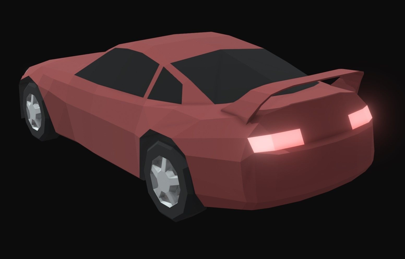 Supra Low Poly sports car Low-poly 3D model_2