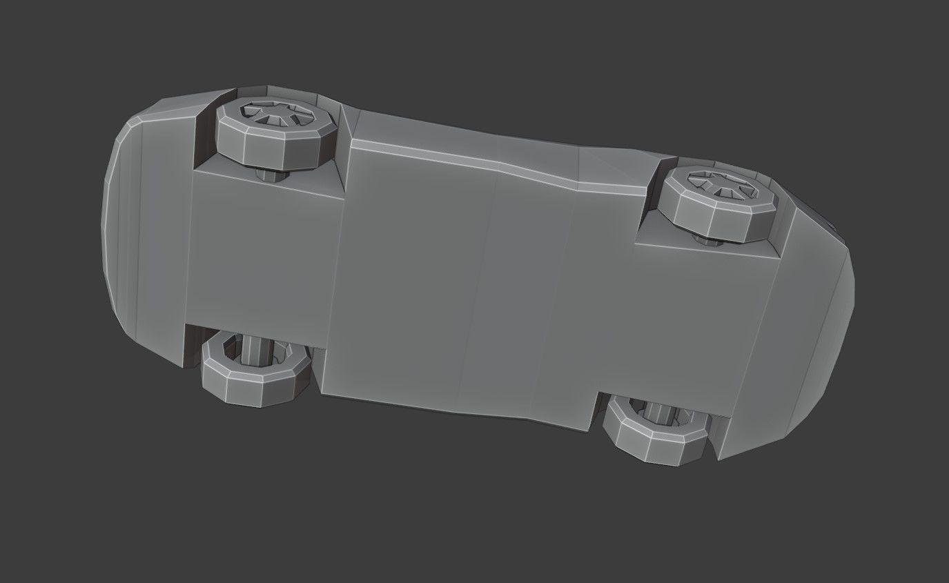 Supra Low Poly sports car Low-poly 3D model_7